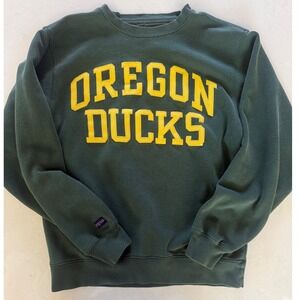 Vintage Jansport Oregon Ducks Crewneck Sweatshirt Green Yellow Size S College‎